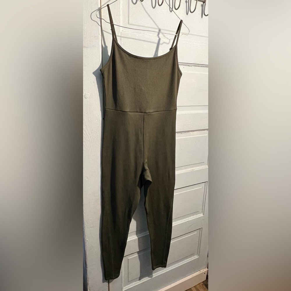Green jumpsuit